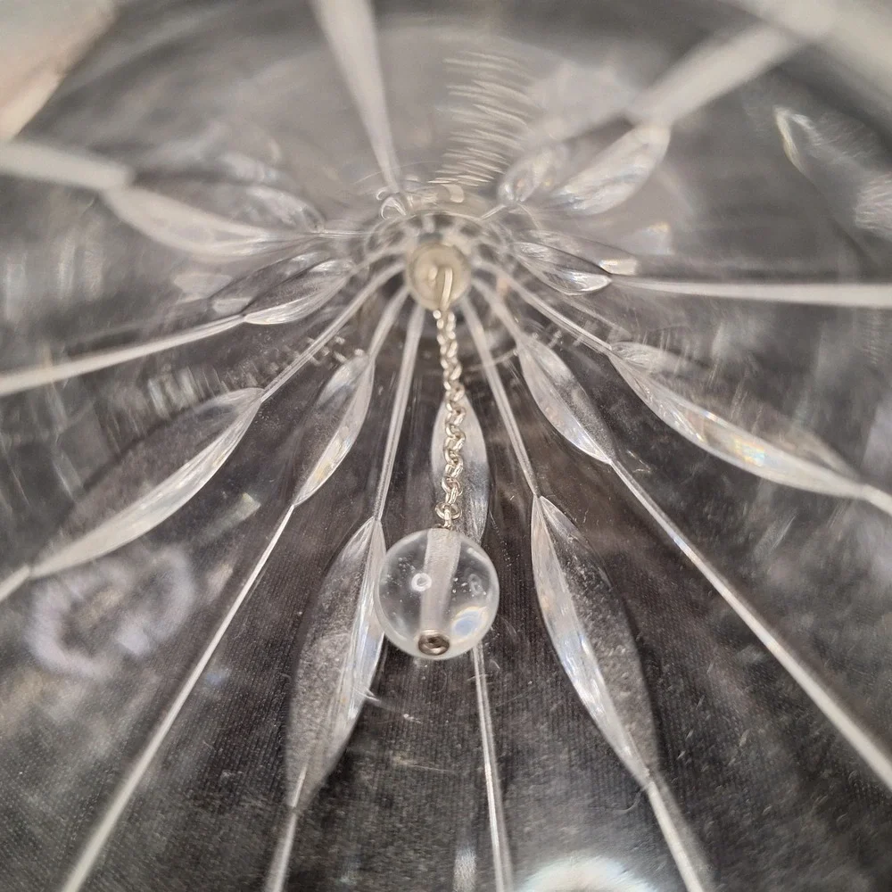 Pair of Enesco Genuine Lead Crystal Bells (two slightly different types).